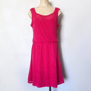 size SMALL prAna pink dress sleeveless mika jersey knit cosmo womens burnt-out S